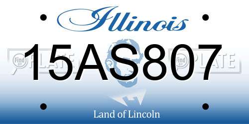 15AS807 Illinois License Plate