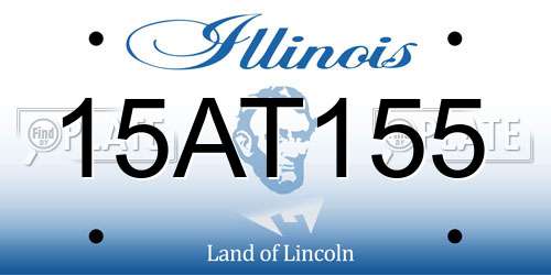 15AT155 Illinois License Plate