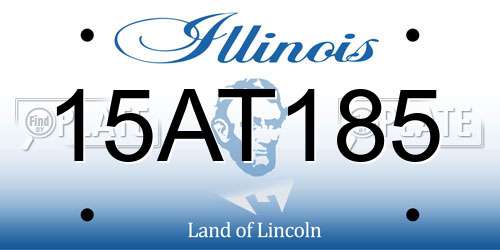 15AT185 Illinois License Plate