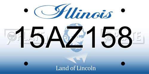 15AZ158 Illinois License Plate
