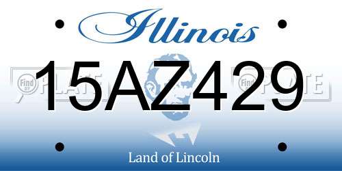 15AZ429 Illinois License Plate