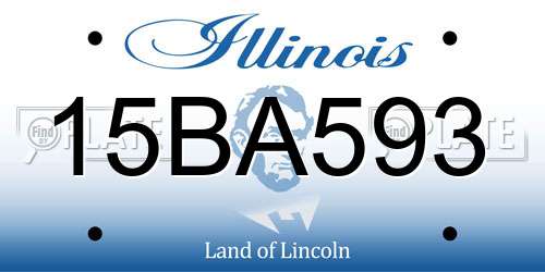 15BA593 Illinois License Plate