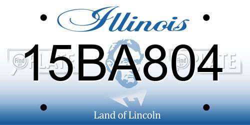 15BA804 Illinois License Plate