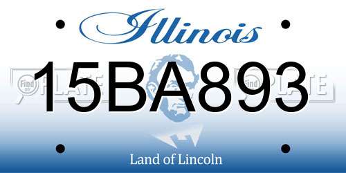 15BA893 Illinois License Plate