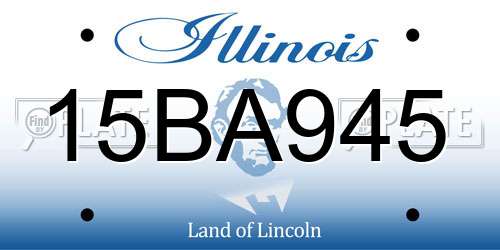 15BA945 Illinois License Plate