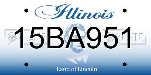 15BA951 Illinois License Plate