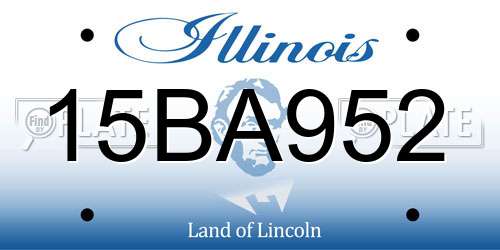 15BA952 Illinois License Plate