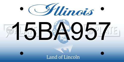 15BA957 Illinois License Plate