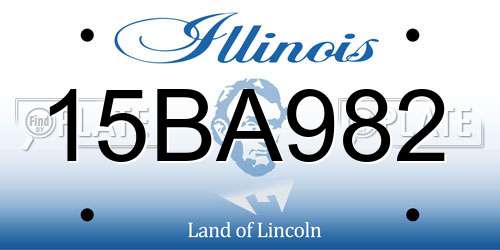 15BA982 Illinois License Plate