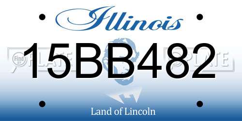 15BB482 Illinois License Plate