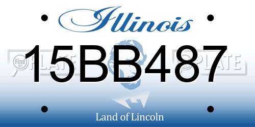 15BB487 Illinois License Plate