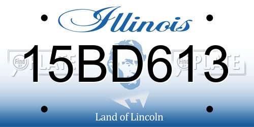 15BD613 Illinois License Plate