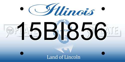 15BI856 Illinois License Plate