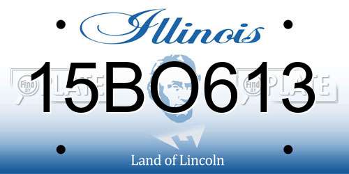 15BO613 Illinois License Plate