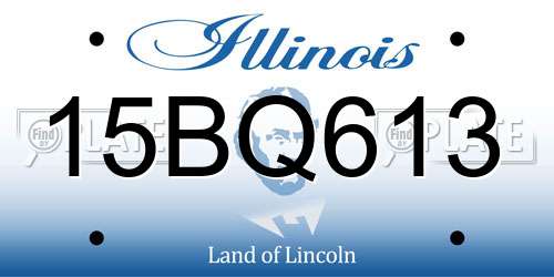 15BQ613 Illinois License Plate