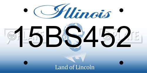 15BS452 Illinois License Plate