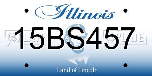 15BS457 Illinois License Plate