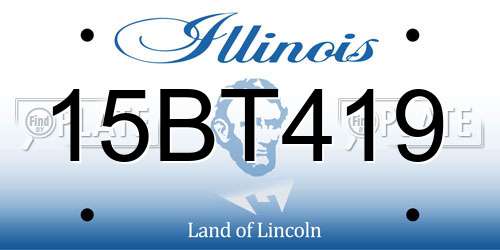 15BT419 Illinois License Plate
