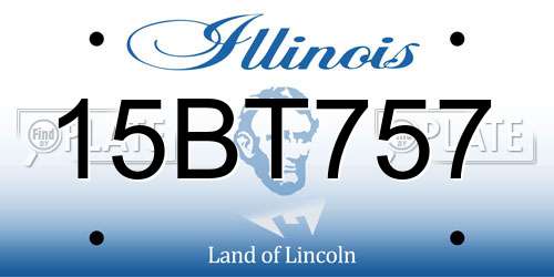 15BT757 Illinois License Plate