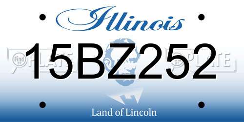 15BZ252 Illinois License Plate
