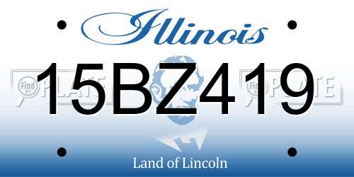 15BZ419 Illinois License Plate