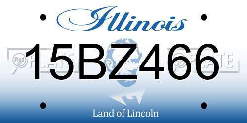 15BZ466 Illinois License Plate