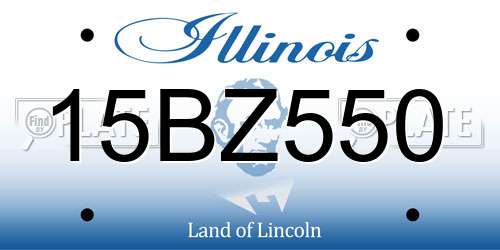 15BZ550 Illinois License Plate