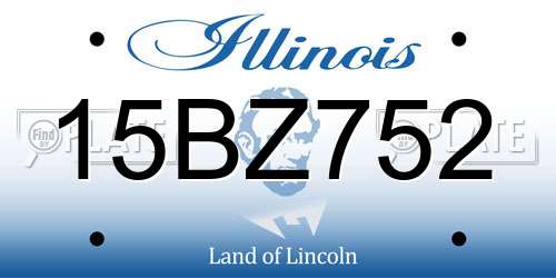 15BZ752 Illinois License Plate