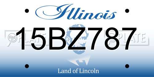 15BZ787 Illinois License Plate