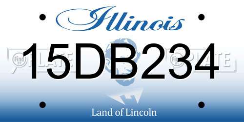 15DB234 Illinois License Plate