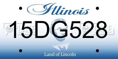 15DG528 Illinois License Plate
