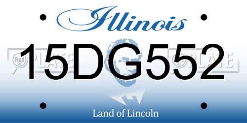 15DG552 Illinois License Plate