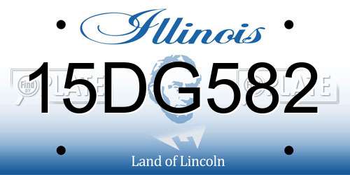 15DG582 Illinois License Plate