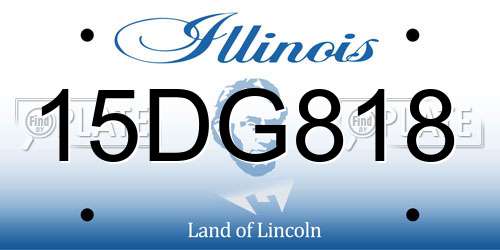 15DG818 Illinois License Plate