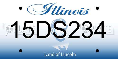 15DS234 Illinois License Plate