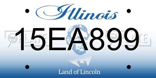 15EA899 Illinois License Plate