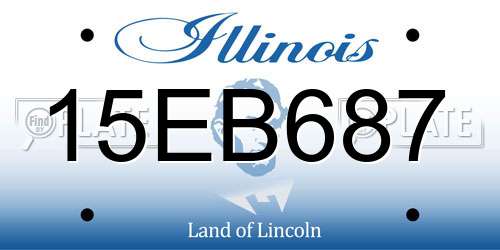 15EB687 Illinois License Plate