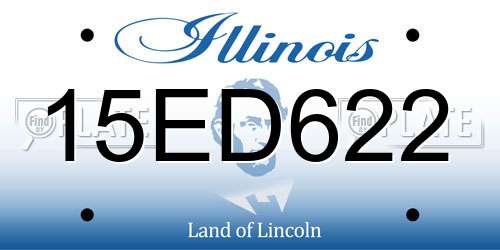 15ED622 Illinois License Plate