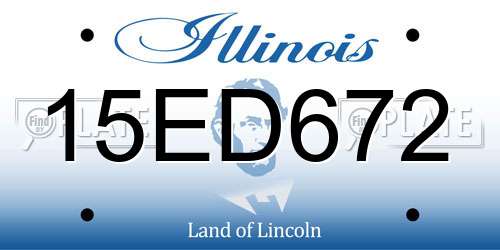 15ED672 Illinois License Plate