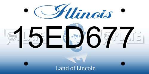 15ED677 Illinois License Plate