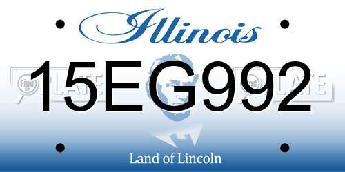 15EG992 Illinois License Plate