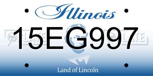 15EG997 Illinois License Plate