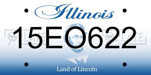 15EO622 Illinois License Plate