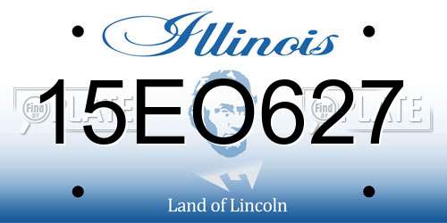 15EO627 Illinois License Plate