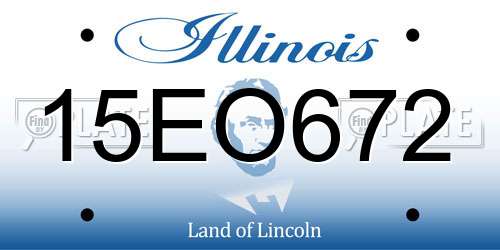 15EO672 Illinois License Plate