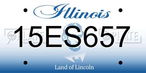 15ES657 Illinois License Plate