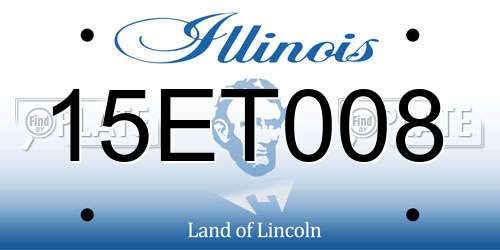 15ET008 Illinois License Plate