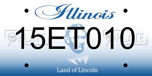 15ET010 Illinois License Plate