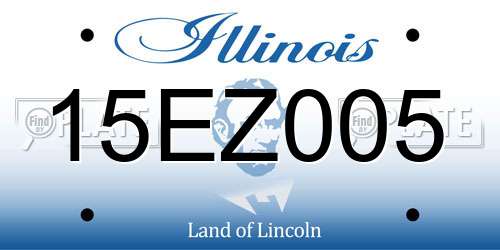 15EZ005 Illinois License Plate