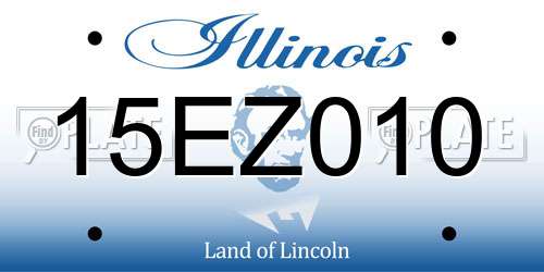 15EZ010 Illinois License Plate